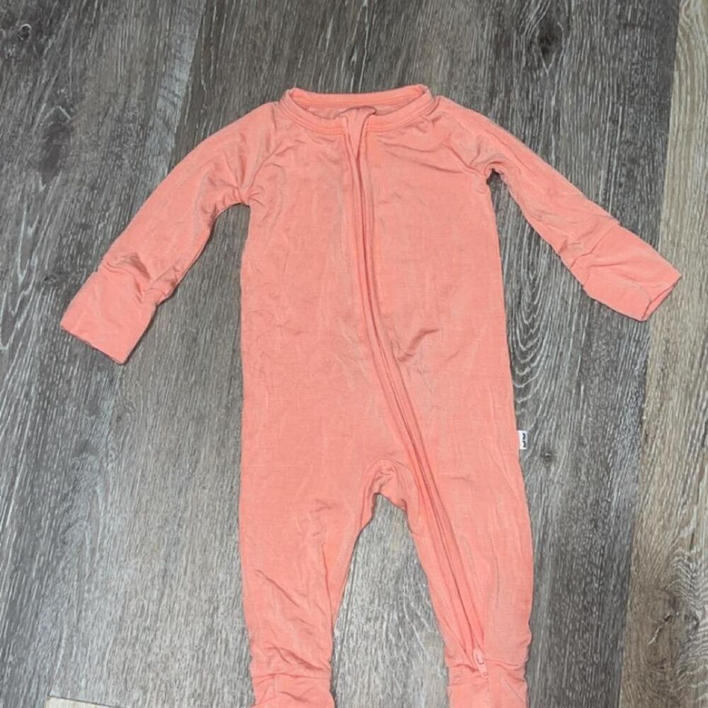 Little-sleepies Newborn Coral Sleepsuits-babygrows